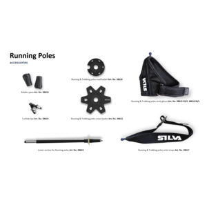 Running poles carbon 110 cm