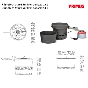 Primetech Stove Set II 2x2.3L 